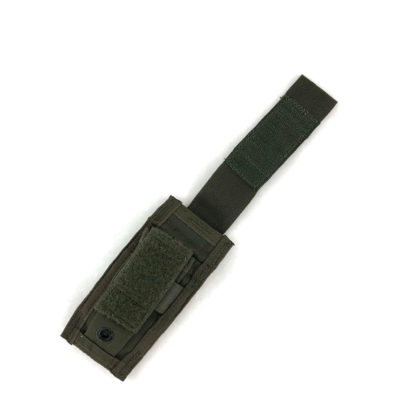 Paraclete Single Pistol Magazine Pouch, Smoke Green Open