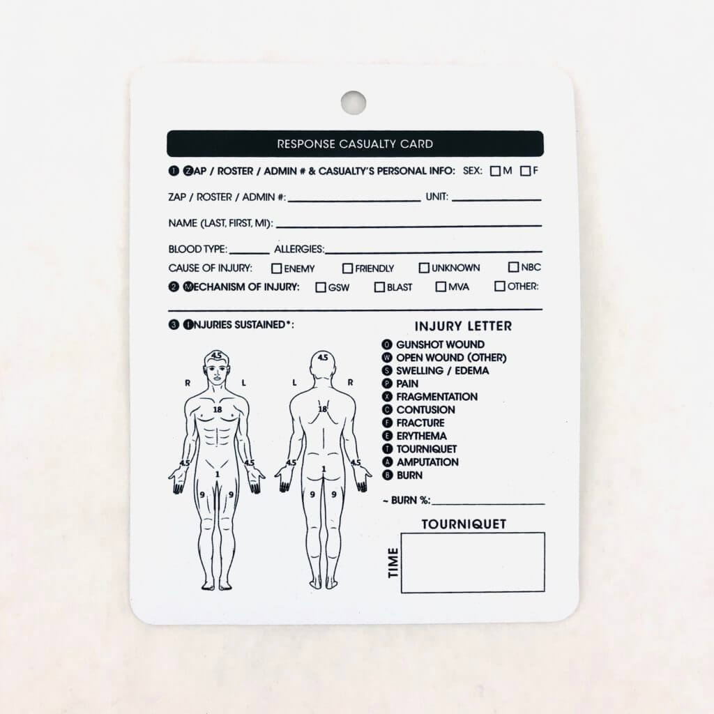 Casualty Response Card Kit, 10 Pack - Venture Surplus