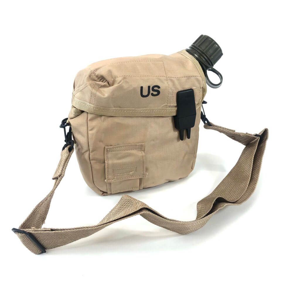 USGI 2 Quart Canteen With Carrying Pouch [Genuine Army Issue]