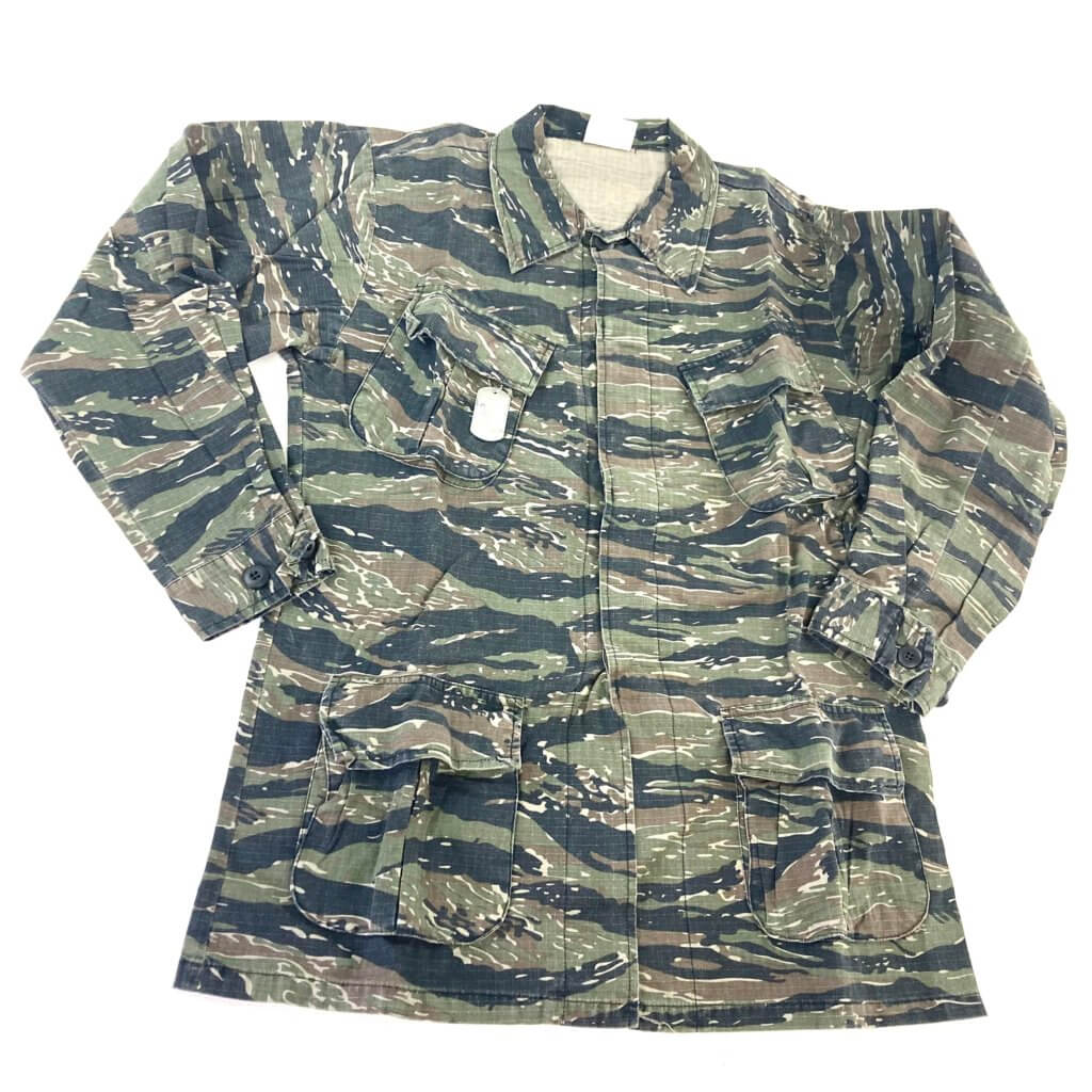 Rothco Vintage Vietnam Fatigue Shirt Rip-Stop, Tiger Stripe Camo