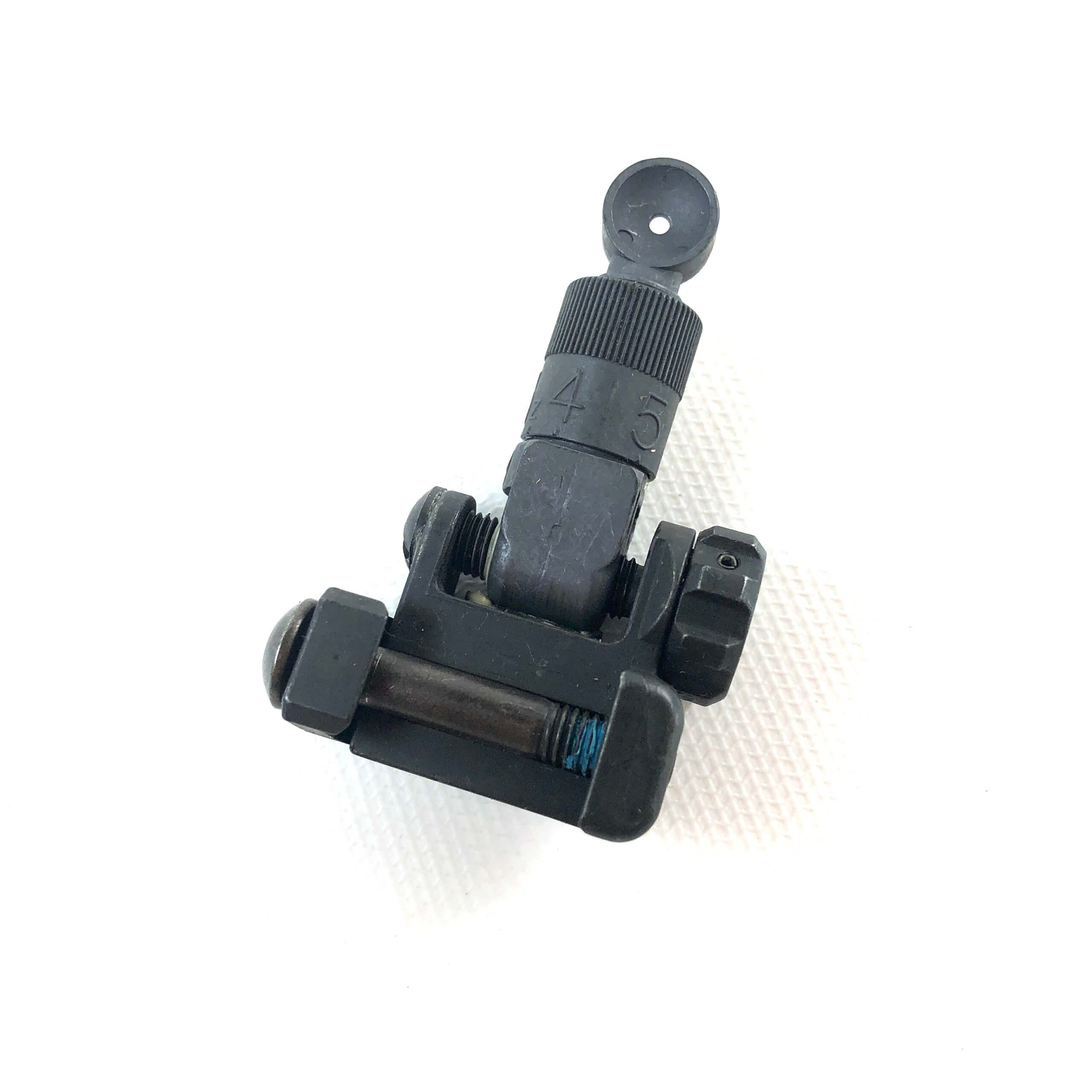 USGI KAC Folding Micro Rear Flip Up Sight, 600m, Etched - USMC Issue