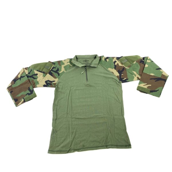 Tru-Spec 1/4 zip Combat Shirt, Woodland - Venture Surplus