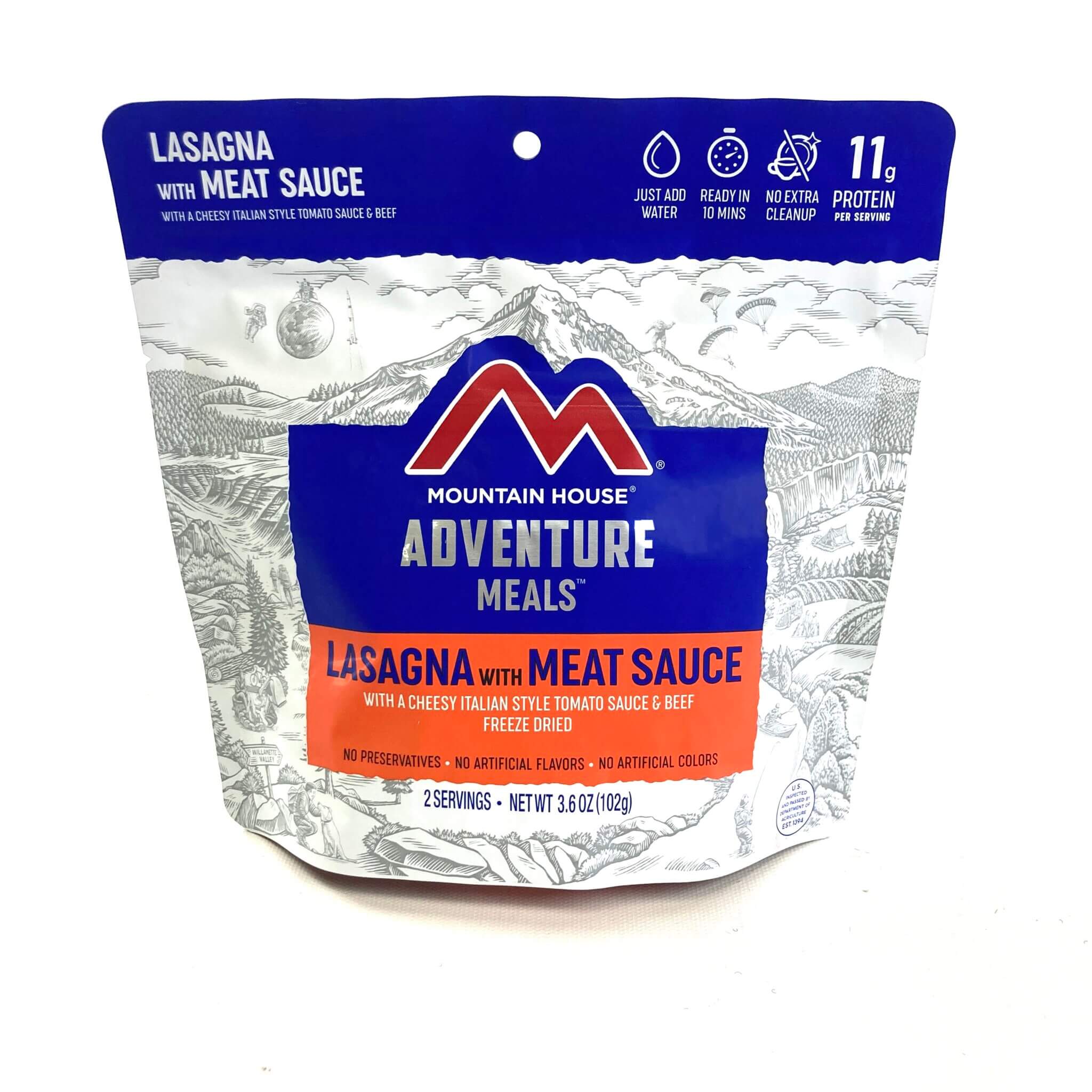 Mountain House Adventure Meal, Lasagna With Meat Sauce