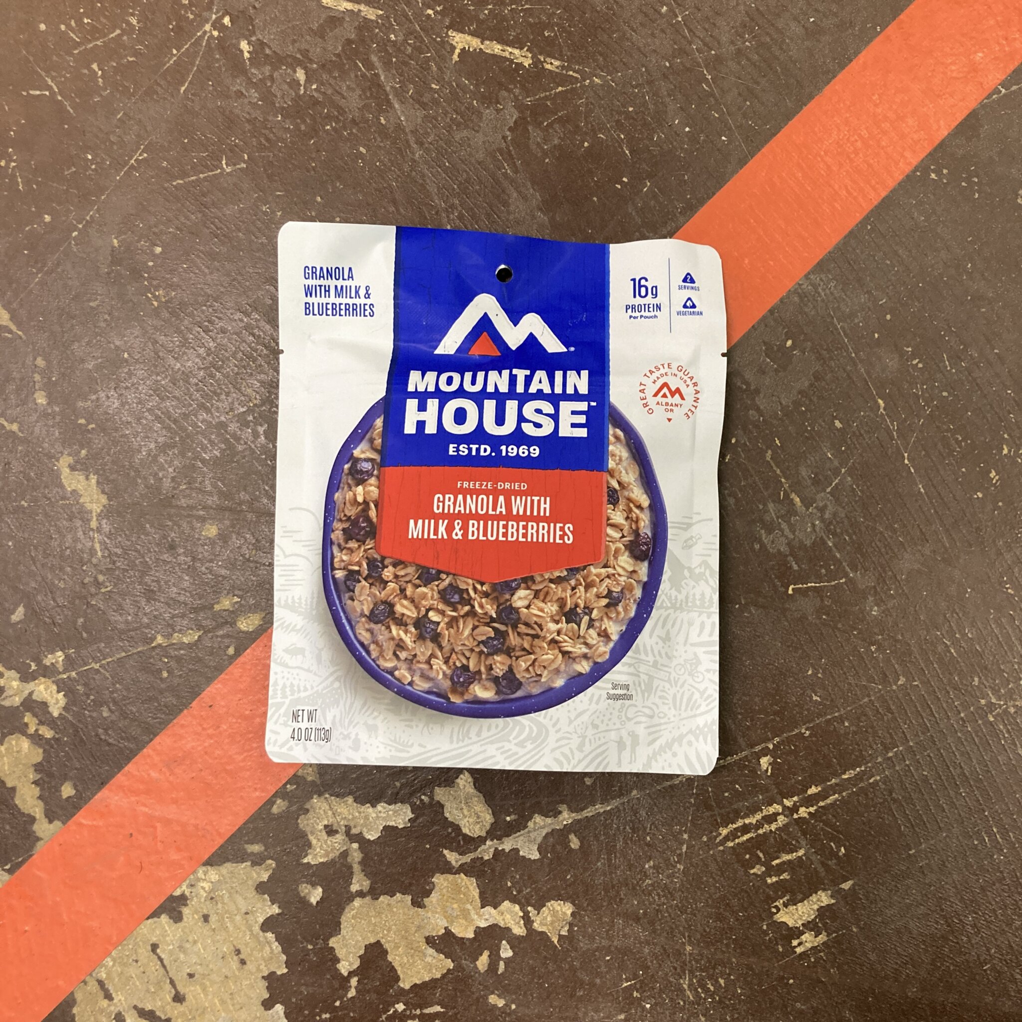 Mountain House Freeze Dried Meal, Granola with Milk and Blueberries